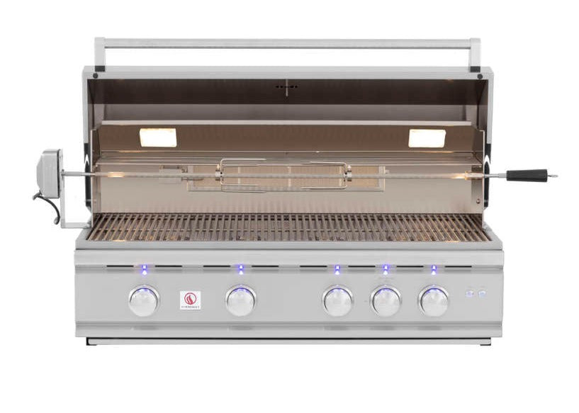 Summerset TRL 38 Inch Natural Gas Grill w/Rotisserie and Lights