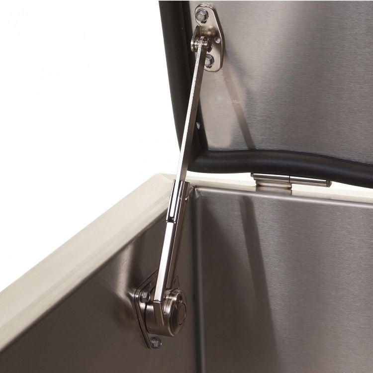 BBQ Island 25 Inch Slide-In Ice Bin Cooler With Speed Rail & Condiment Holder