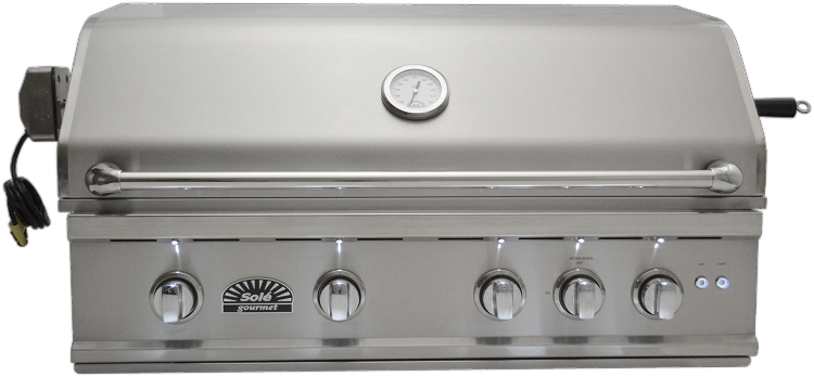 Sole 38 Inch TR Propane Gas Grill with Lights and Rotisserie