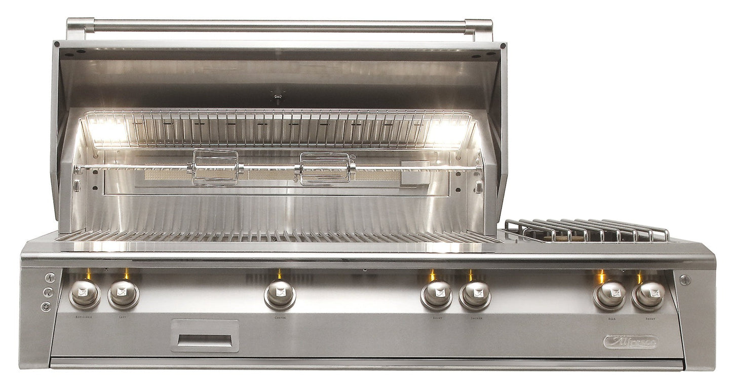 Alfresco ALXE Series 56 Inch Standard Propane Grill with Sideburner