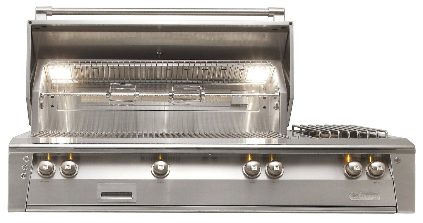 Alfresco ALXE Series 56 Inch Standard Natural Gas Grill with Sideburner