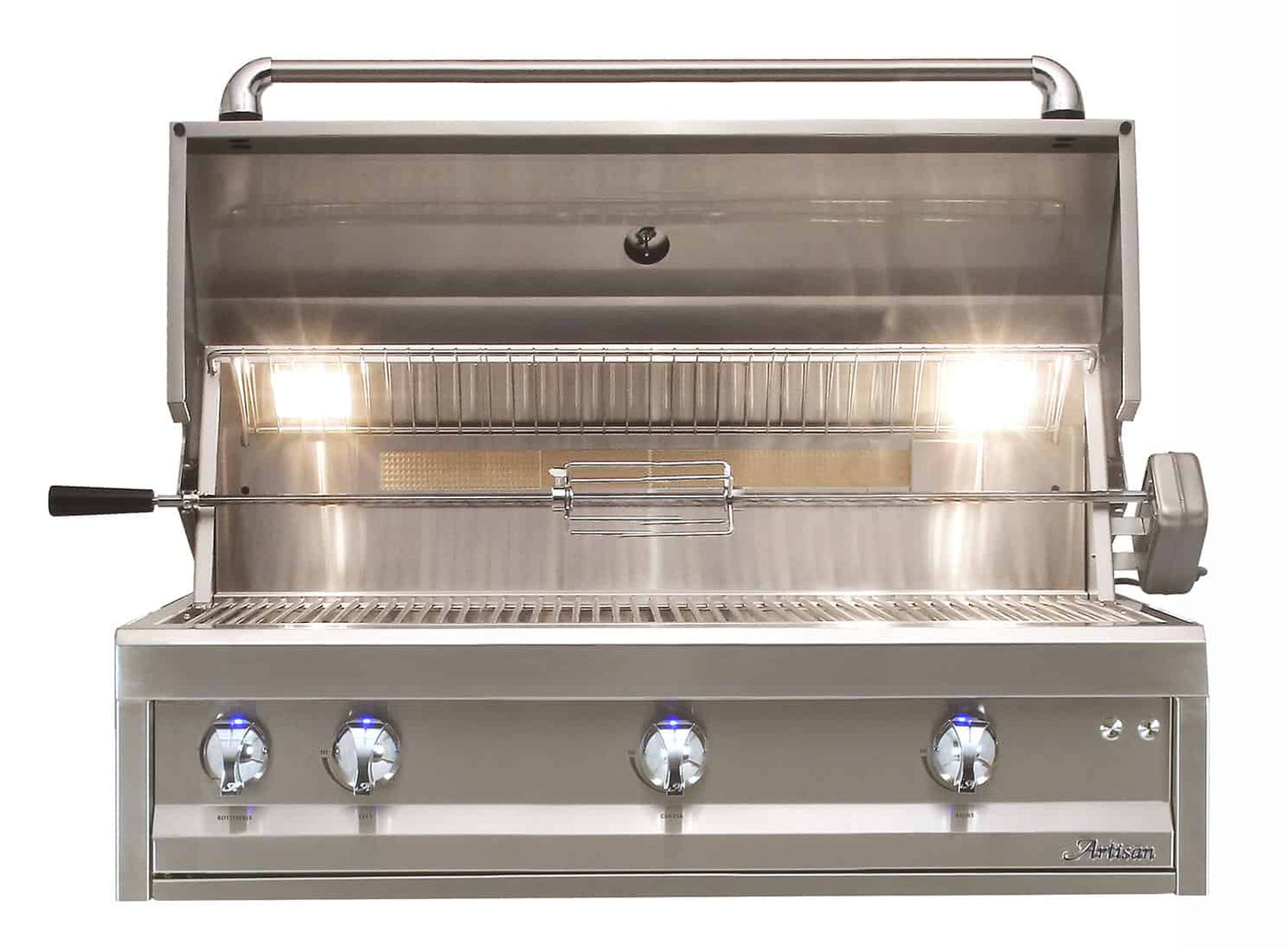 Artisan 42 Inch Professional Series Natural Gas Grill With Lights and Rotisserie