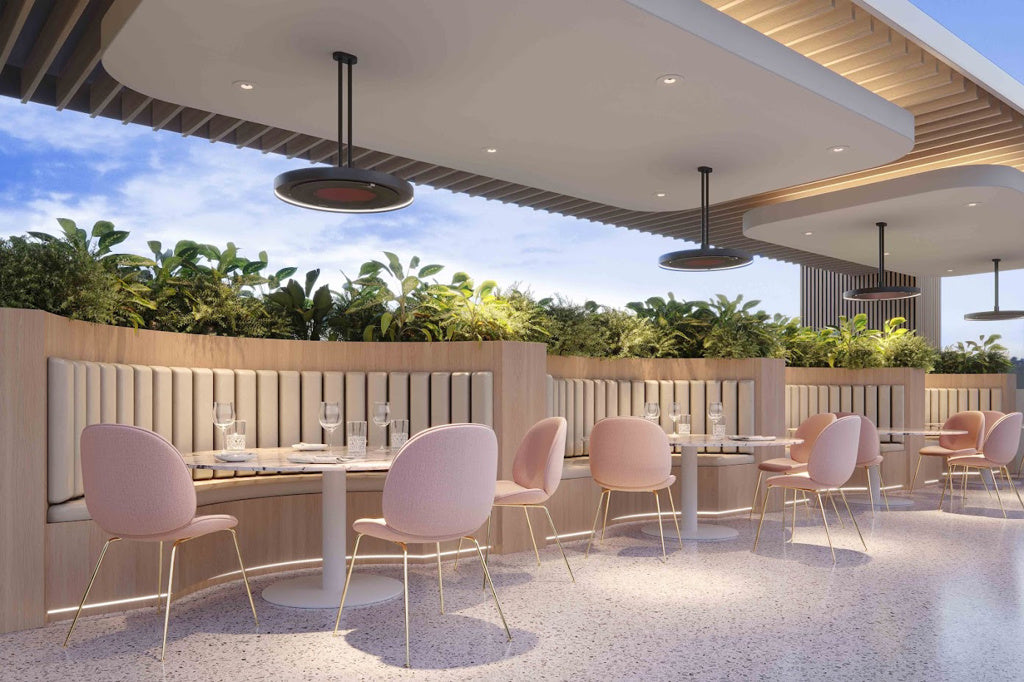 Bromic Eclipse Pendant 28-Inch 2900W Dual Element 240V Electric Heater W/ Twin Pole