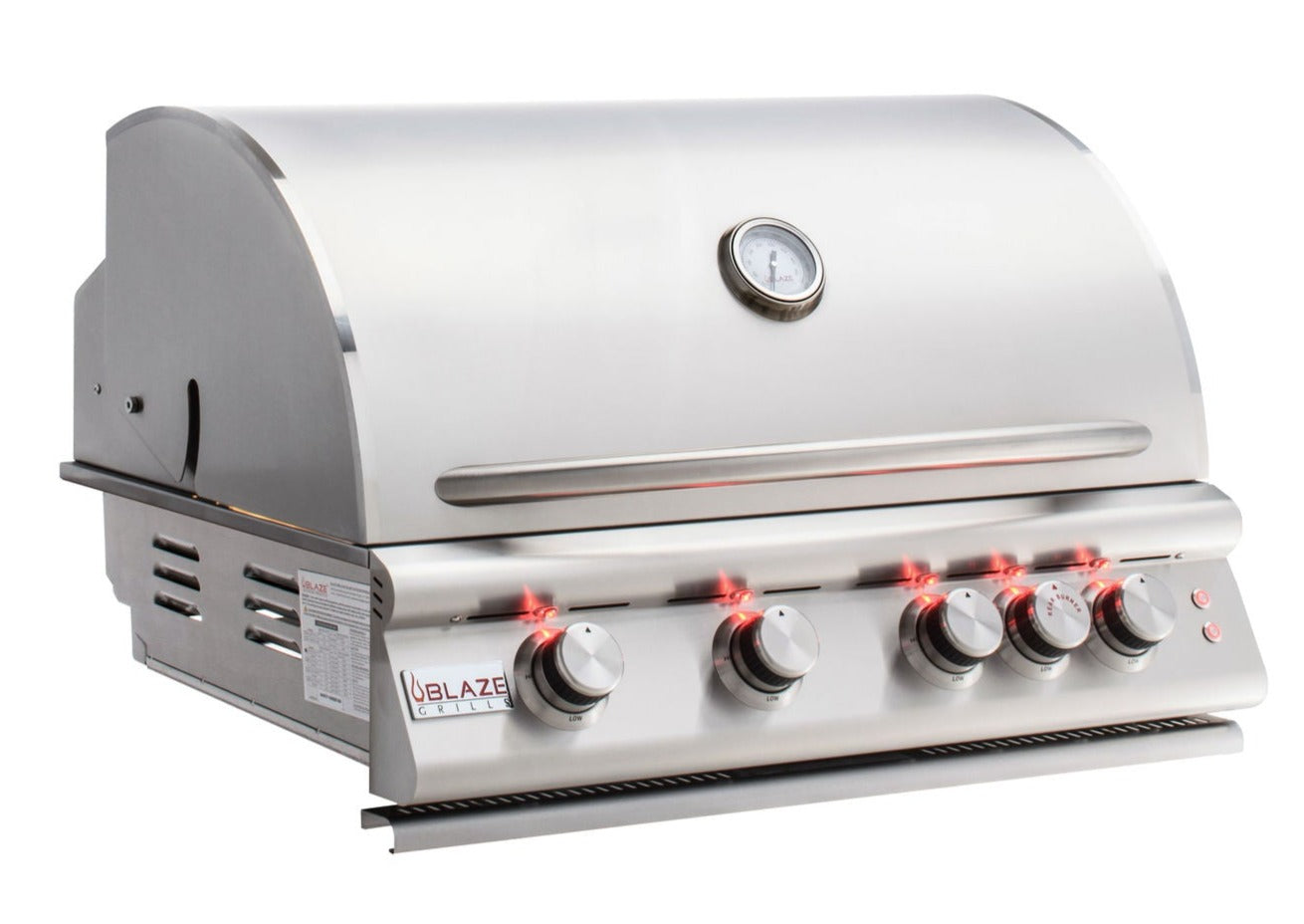 Blaze LTE 32 Inch 4-Burner Propane Grill With Rear Burner and Lights