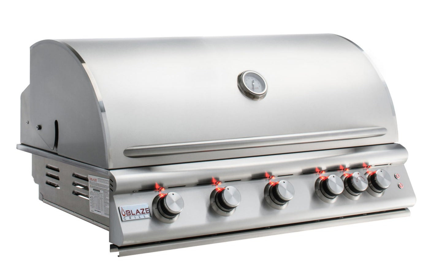 Blaze LTE 40 Inch 5-Burner Propane Grill With Rear Burner and Lights