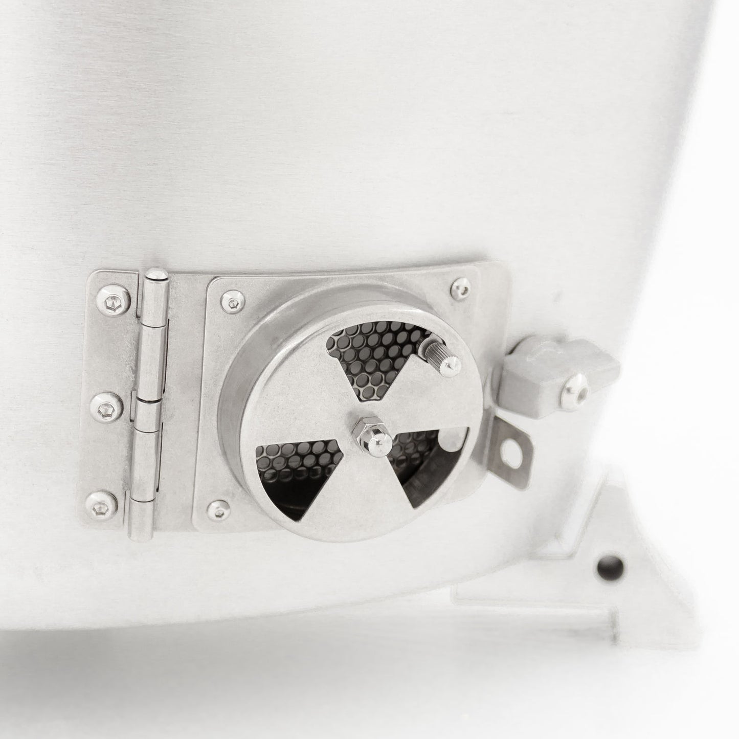 Blaze Kamado grill’s adjustable top vent, allowing for precise airflow control to regulate temperature for grilling and smoking.