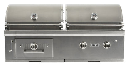 Coyote 50 Inch Hybrid Charcoal and Natural Gas Grill