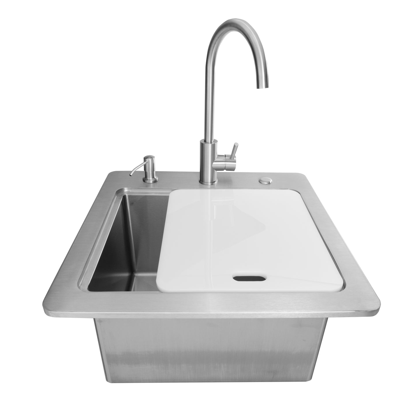 Coyote 21 Inch Sink With Faucet, Drain, Soap Dispenser