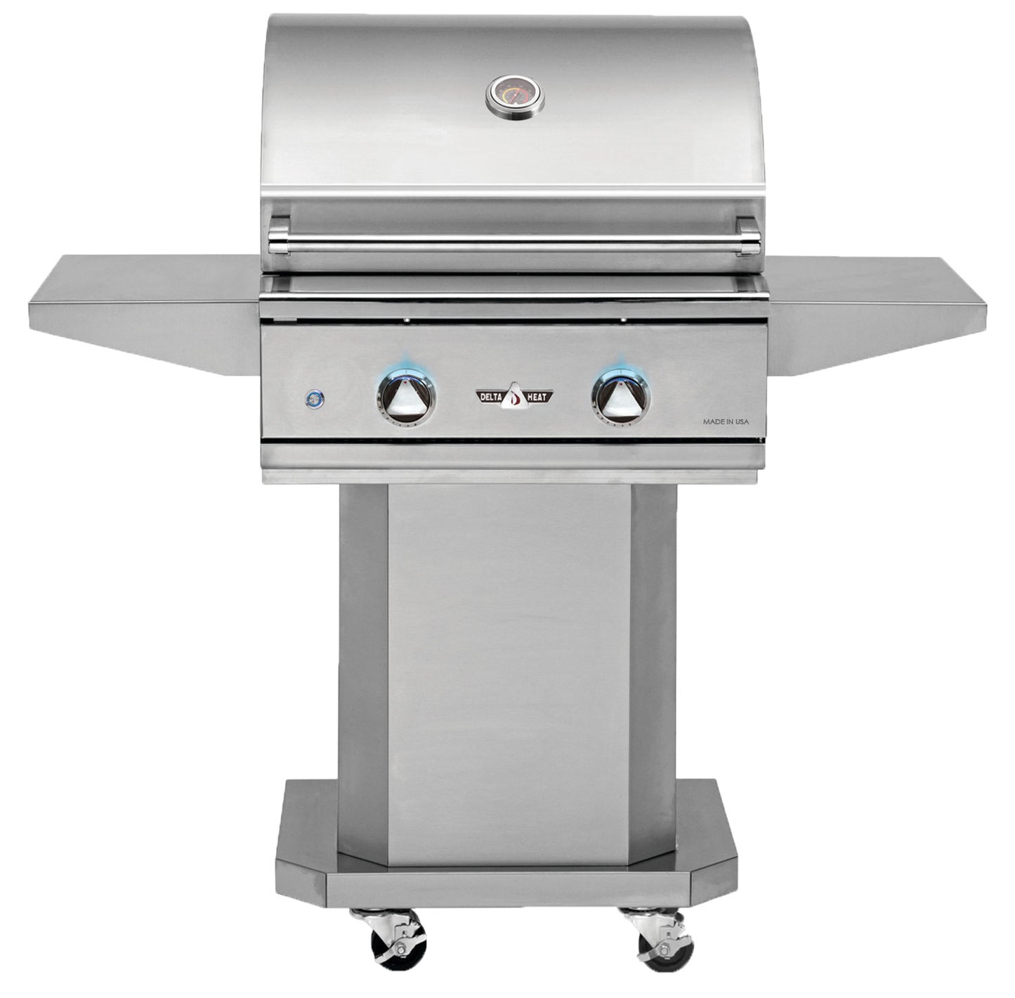 Delta Heat 26 Inch Natural Gas Grill on Cart with Interior Lights