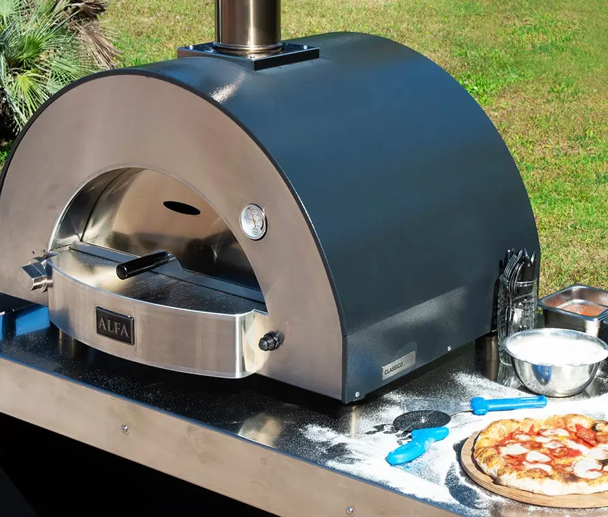 Alfa Classico '2 Pizze' Propane Pizza Oven - Ardesia Grey
