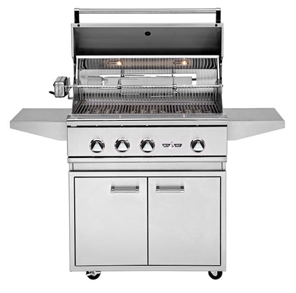 Delta Heat 32 Inch Natural Gas Grill on Cart with Infrared Rotisserie and Sear Zone