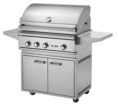 Delta Heat 32 Inch Propane Grill on Cart with Infrared Rotisserie and Sear Zone