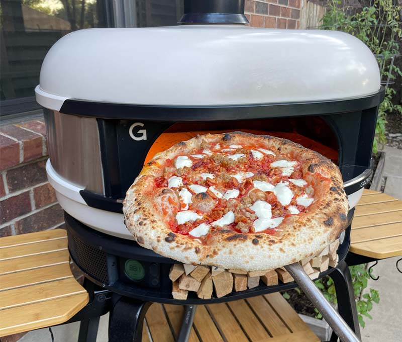 Gozney Dome Dual Fuel Propane Pizza Oven - Bone - On Stand