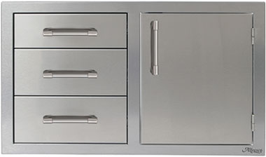 Alfresco 32-inch Combo Door plus Drawers - Door on Right