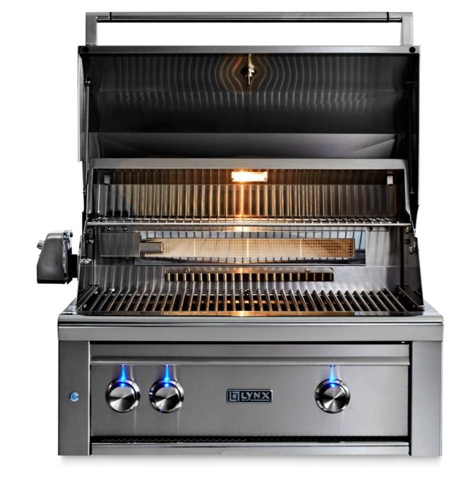Lynx 30 Inch Professional Natural Gas Grill w/ Trident Burner and Rotisserie