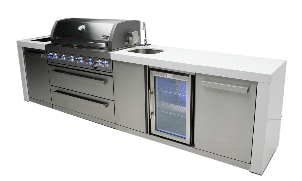 Mont Alpi 6 Burner Deluxe Island With Bev Center MAi805-DBEV