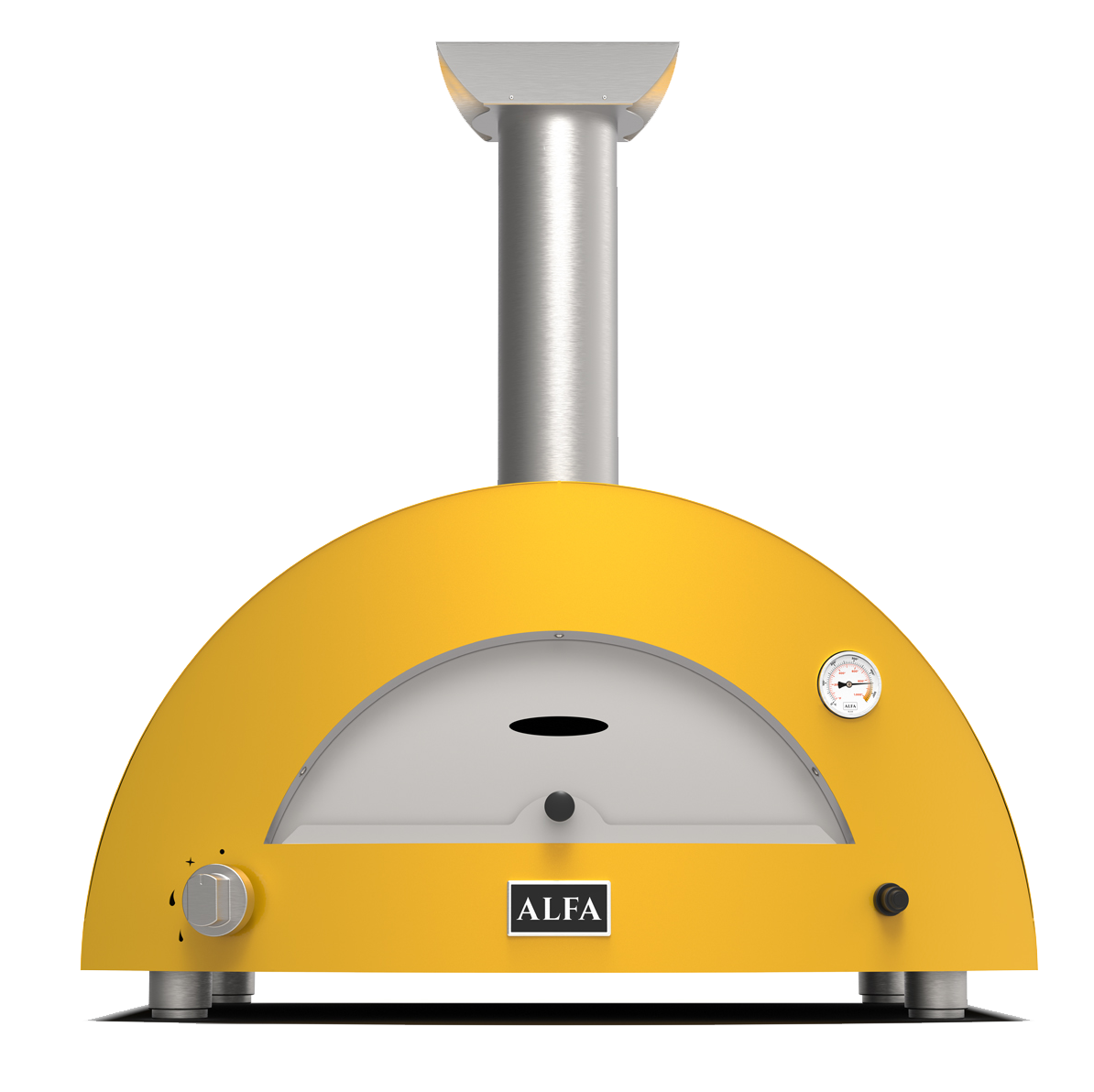 Alfa Moderno '2 Pizze' Gas or Wood Pizza Oven - Fire Yellow