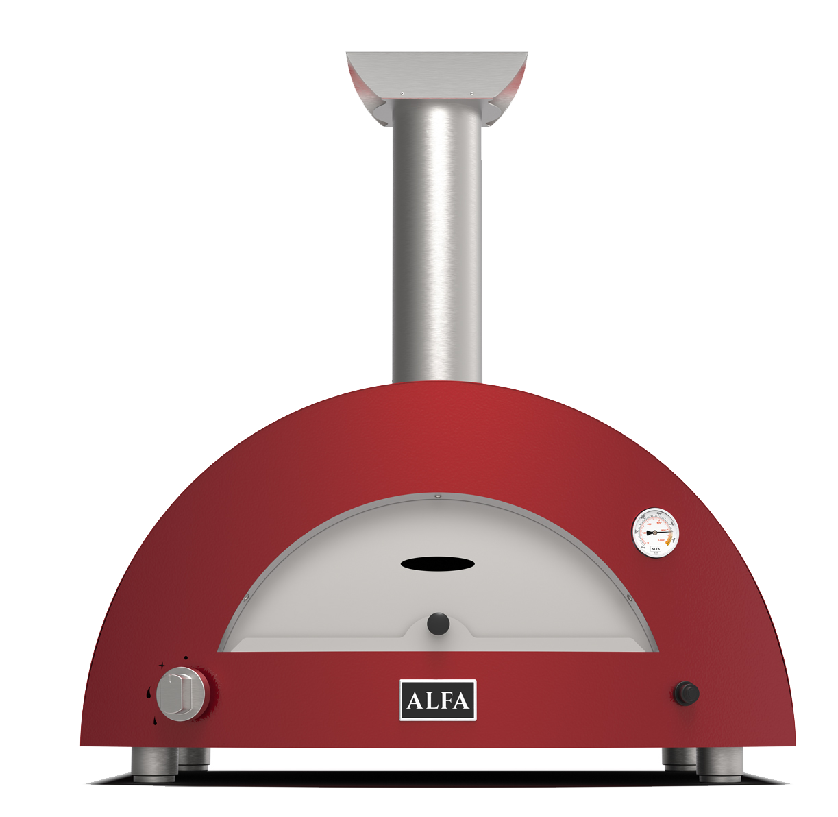 Alfa Moderno '2 Pizze' Gas or Wood Pizza Oven - Antique Red