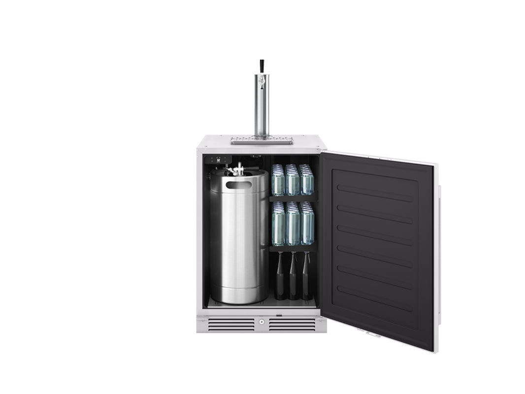 Zephyr 24 Inch Outdoor Kegerator & Beverage Cooler