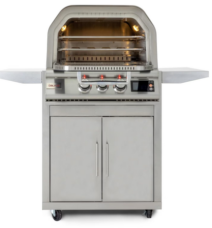 Blaze 26-Inch Gas Outdoor Pizza Oven With Rotisserie On Cart - Propane