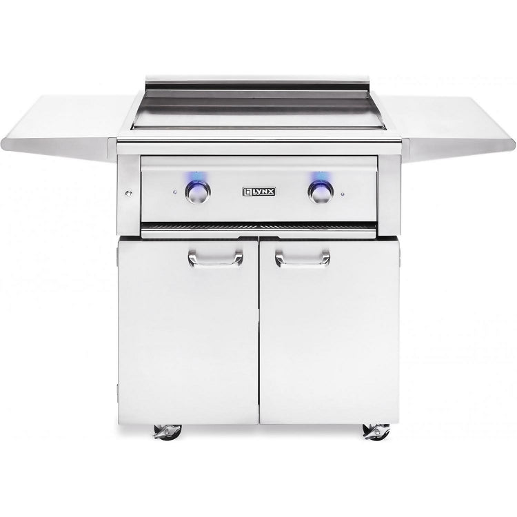 Lynx 30 Inch Asado Flat Top Propane Gas Grill on Cart