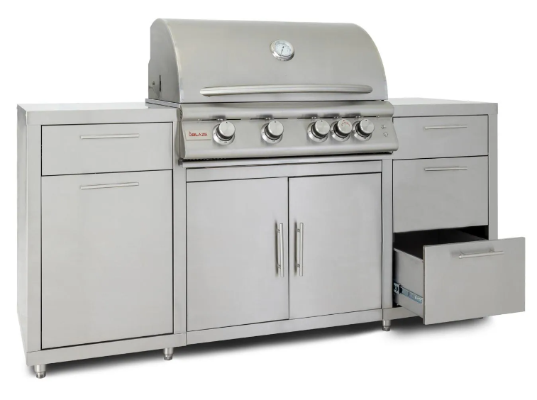 Blaze 6 ft Stainless Steel BBQ Island with 32 Inch LTE Grill - Natural Gas