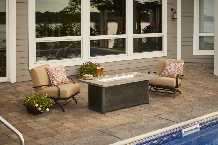 Cedar Ridge Linear Gas Fire Table