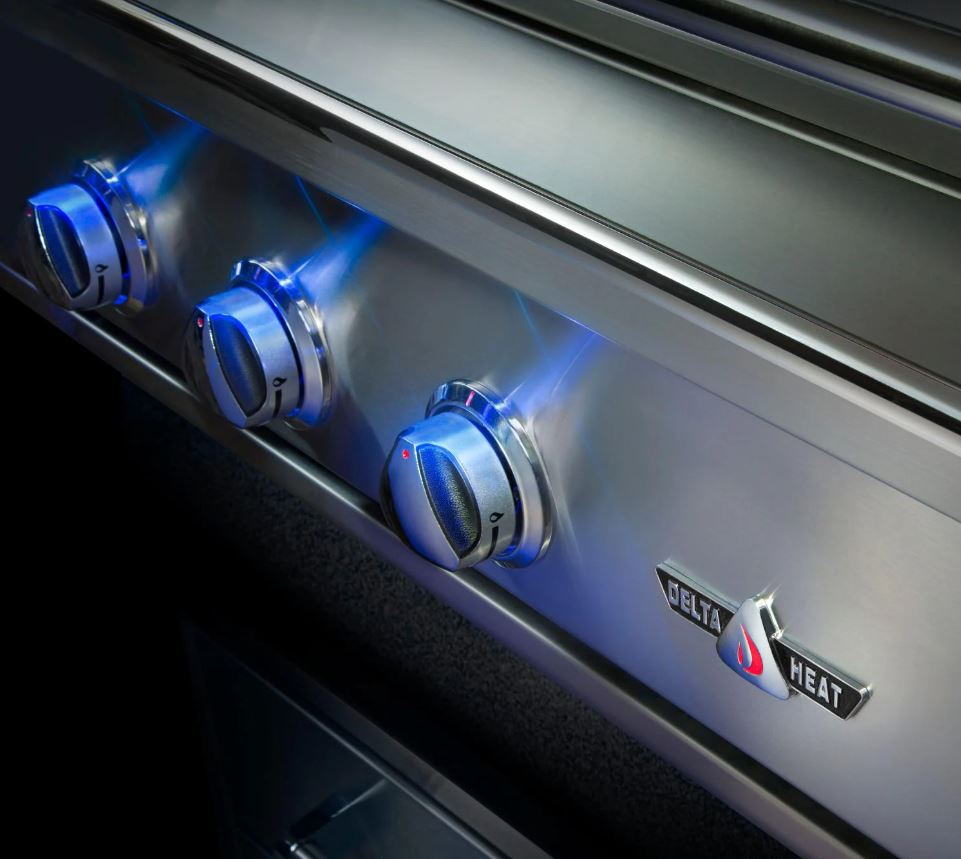 Delta Heat 38 Inch Black Natural Gas Grill with Rotisserie