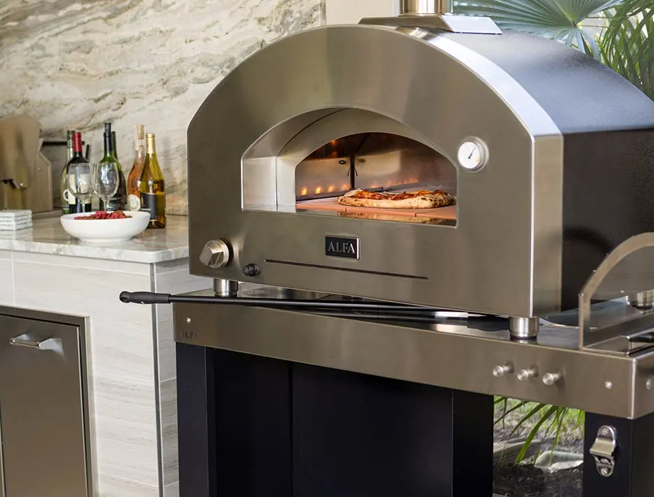Alfa Futuro '2 Pizze' Natural Gas Pizza Oven - Wrinkle Black