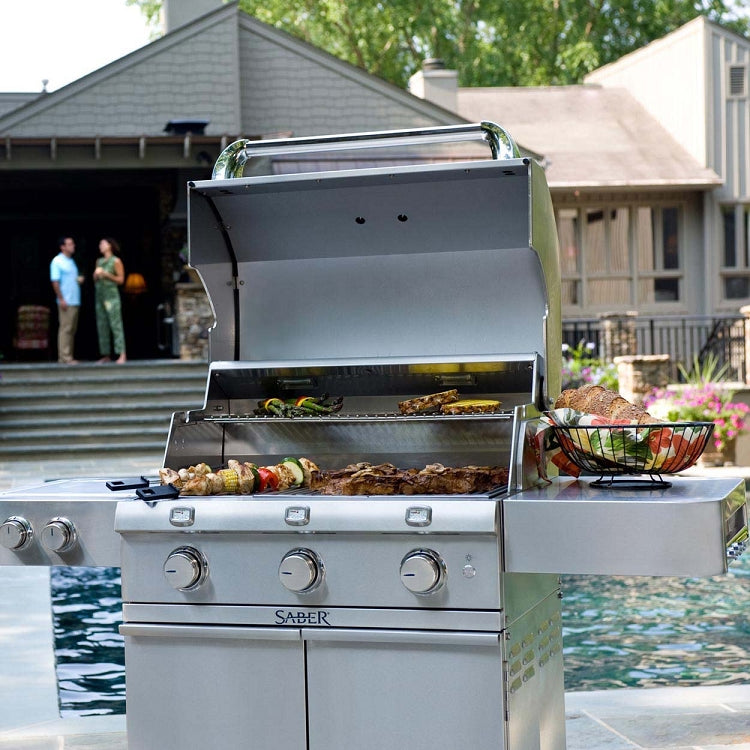 Saber 500 Propane Stainless Grill - On Cart