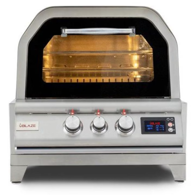Blaze 26-Inch Countertop Gas Outdoor Pizza Oven With Rotisserie - Propane