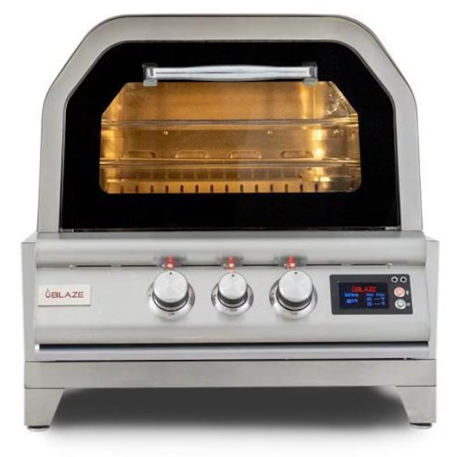 Blaze 26-Inch Countertop Outdoor Pizza Oven With Rotisserie - Natural Gas