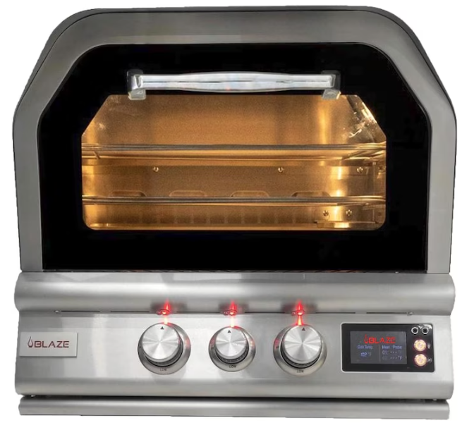 Blaze 26-Inch Built In Gas Outdoor Pizza Oven With Rotisserie - Propane