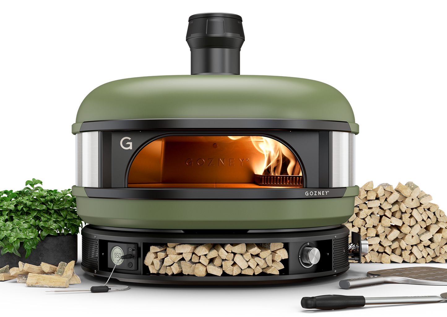 Gozney Dome Dual Fuel Natural Gas Pizza Oven - Olive