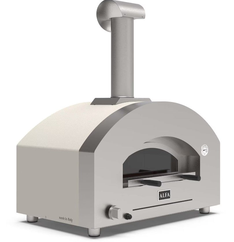 Alfa Futuro '2 Pizze' Natural Gas Pizza Oven - White Stone