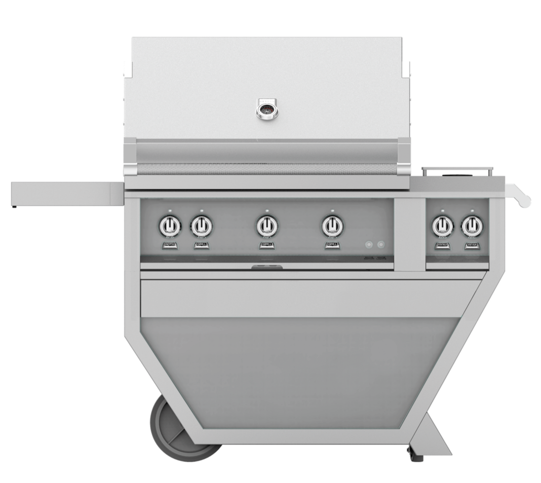 Hestan 36 Inch Natural Gas Deluxe Grill with Worktop, 3 Sear Burner