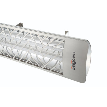 Eurofase EF40 240v 4000w 39-Inch Electric Heater - Stainless Steel Chevron Plate