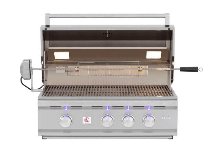 Summerset TRL 32 Inch Natural Gas Grill w/Rotisserie and Lights