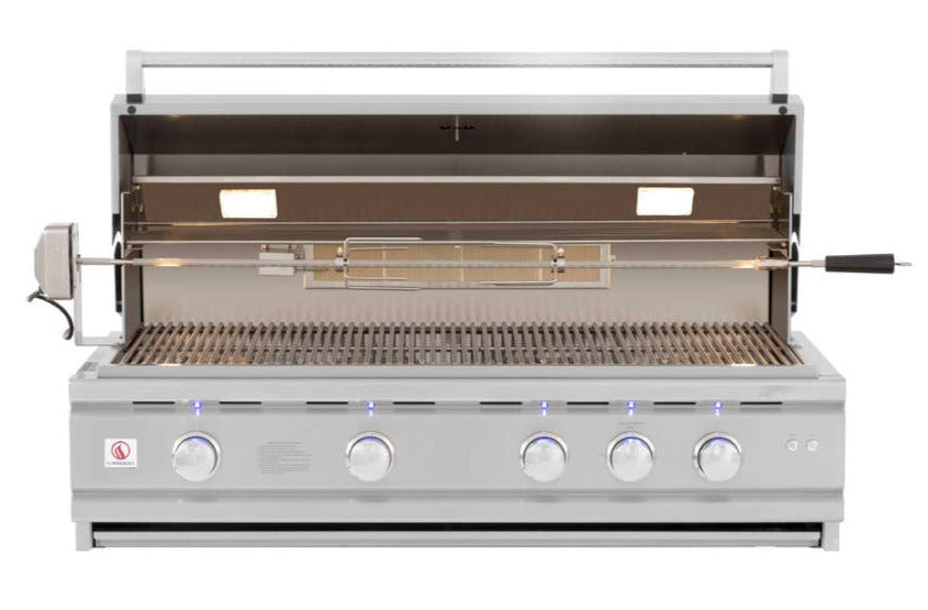 Summerset 44 Inch Deluxe Natural Gas Grill w/Rotisserie and Lights