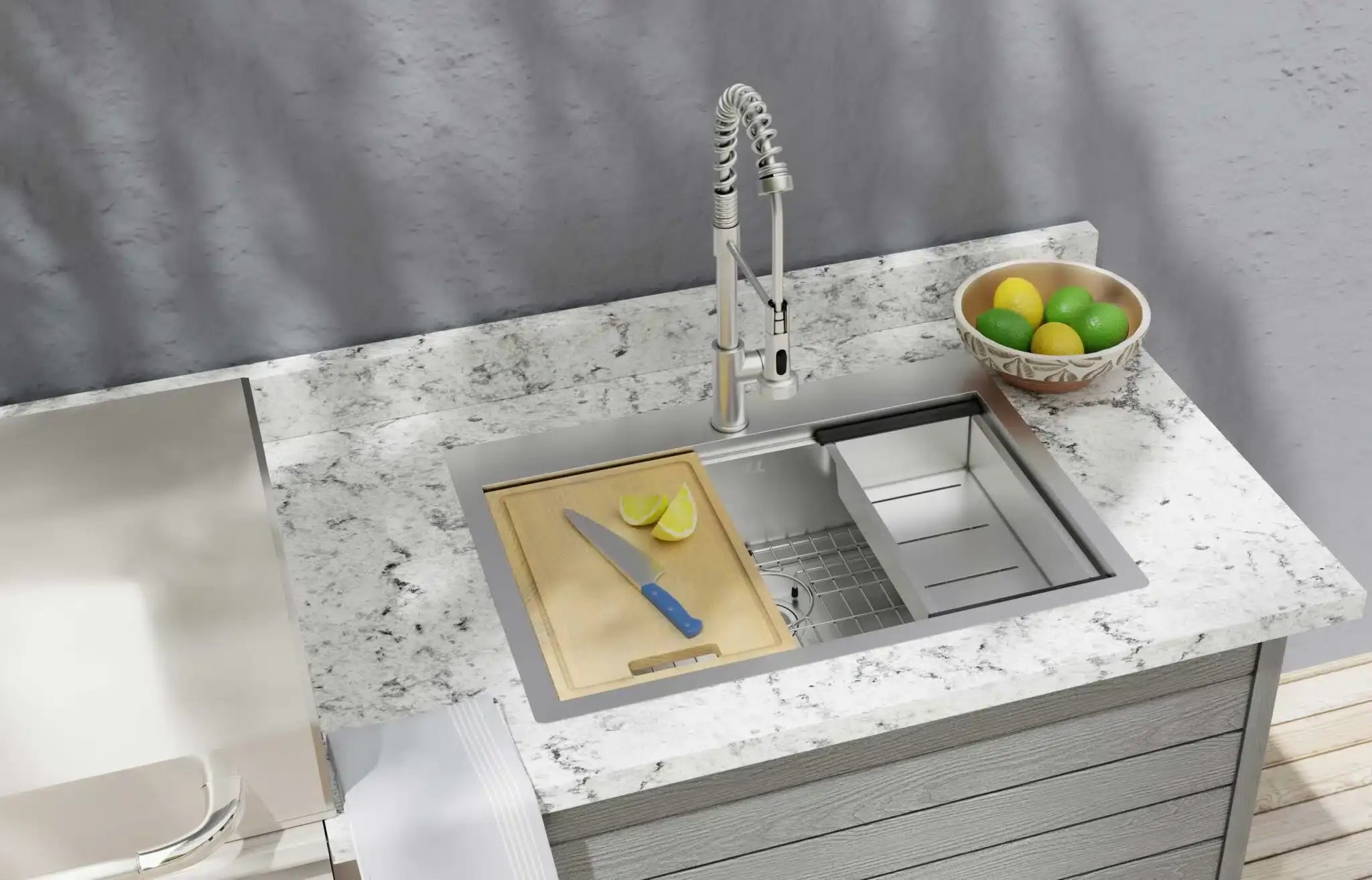 Bull 30 Inch Premium Stainless Steel Dual Mount Sink With Accessories