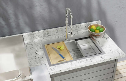 Bull 30 Inch Premium Stainless Steel Dual Mount Sink With Accessories