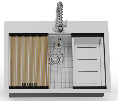 Bull 30 Inch Premium Stainless Steel Dual Mount Sink With Accessories