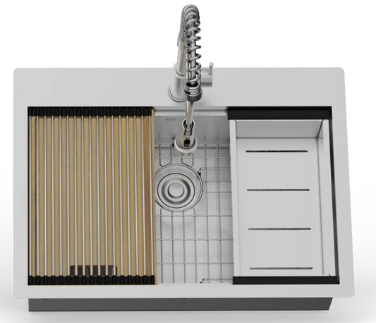 Bull 30 Inch Premium Stainless Steel Dual Mount Sink With Accessories