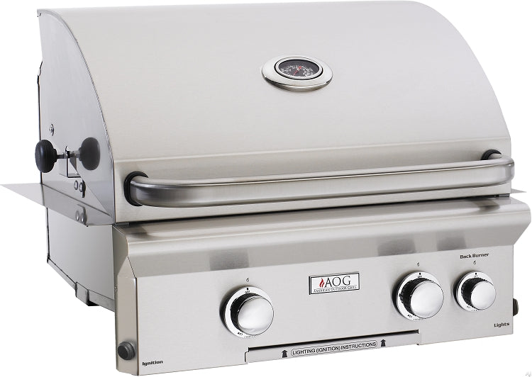AOG 24 Inch Natural Gas Grill w/ Lights and Rotisserie L-Series