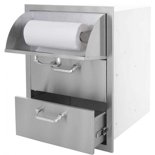 BBQ Island 260 Series - 16-Inch Triple Access Drawer With Paper Towel Holder