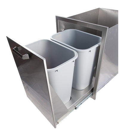 BBQ Island 260 Series - 20 Inch 2 Bin Trach/Recycle Rollout