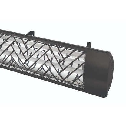 Eurofase EF40 240v 4000w 39-Inch Electric Heater - Black Chevron Plate