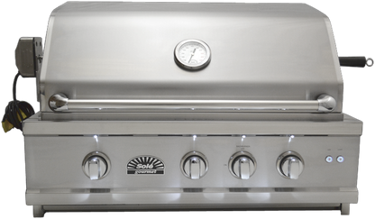 Sole 30 Inch Luxury Propane Gas Grill with Lights and Rotisserie