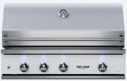 Delta Heat 38 Inch White Natural Gas Grill with Rotisserie