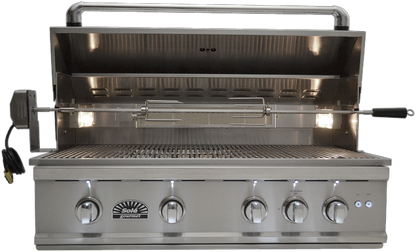 Sole 38" Grill with Lights and Rotisserie